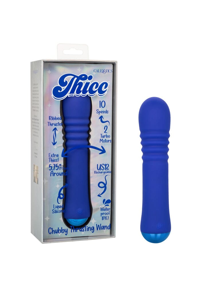 Thicc Chubby Silicone Rechargeable Thrusting Wand Vibrator