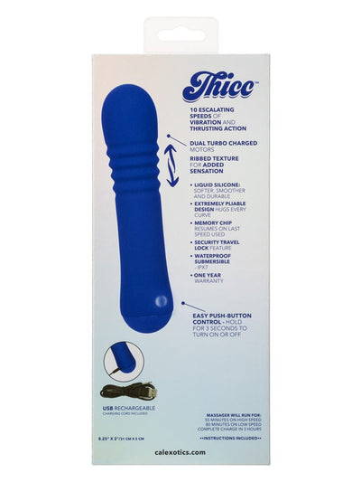 Thicc Chubby Silicone Rechargeable Thrusting Wand Vibrator