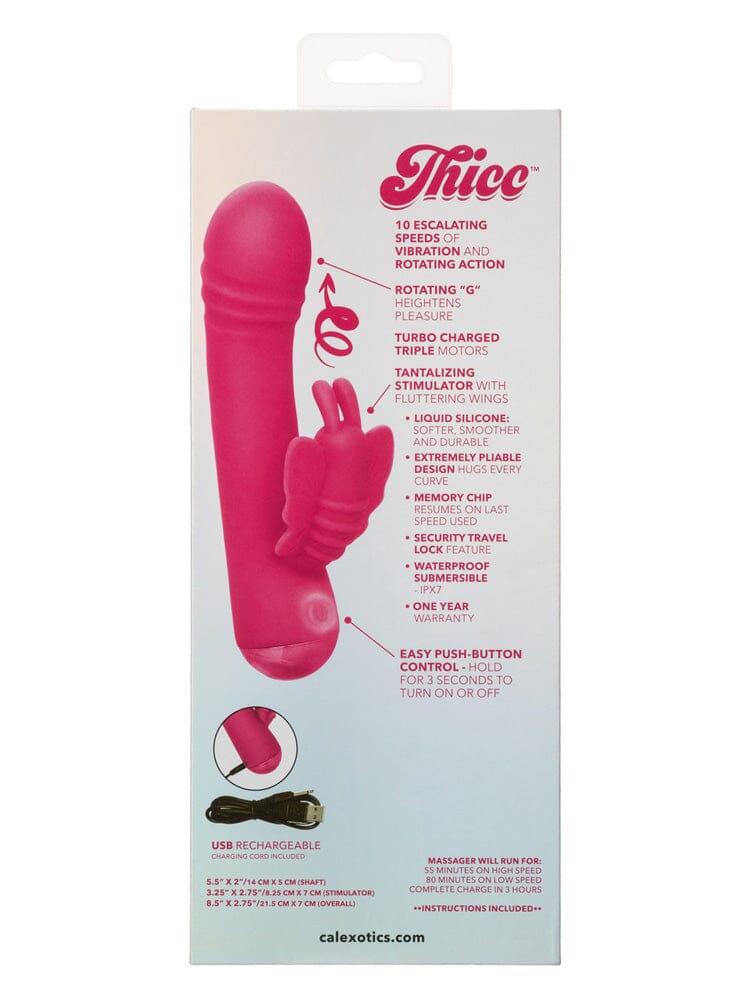 Thicc Chubby Silicone Rotating Butterfly Rabbit Vibrator