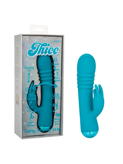 Thicc Chubby Thrusting Tickler Silicone Rabbit Vibrator