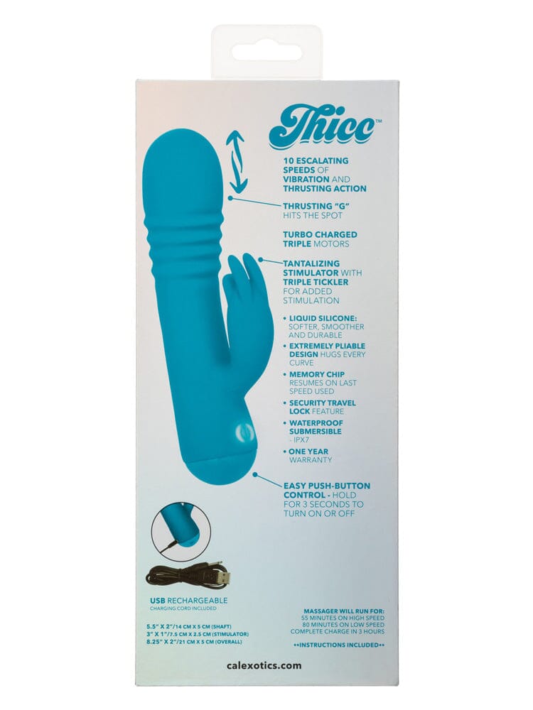 Thicc Chubby Thrusting Tickler Silicone Rabbit Vibrator