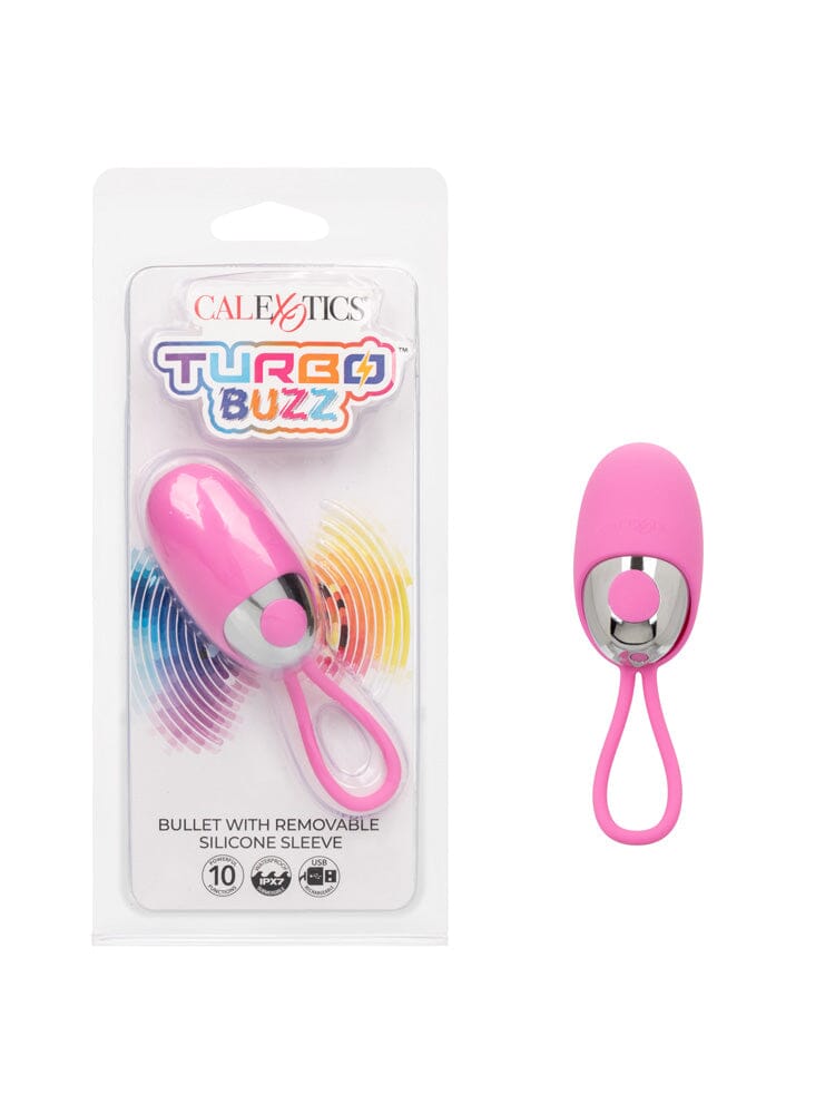 Turbo Buzz Removable Silicone Sleeve Egg Bullet Vibrator