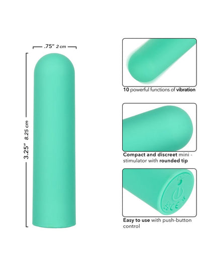 Turbo Buzz Green Rounded Bullet Rechargeable Vibrator