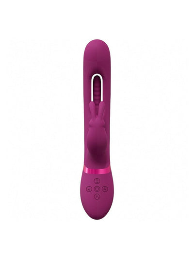 VIVE Mika Flapping G-Spot Tongue Triple Rabbit Vibrator Pink