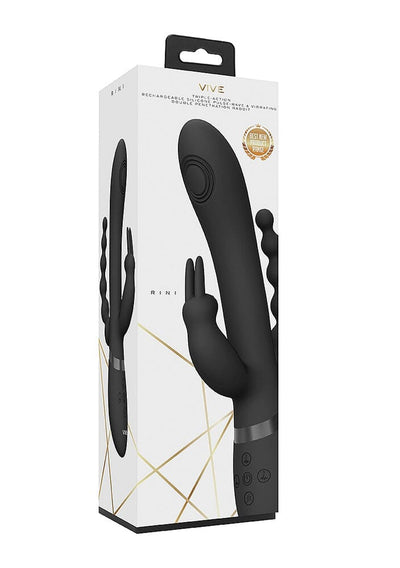 Vive-Rini Rechargeable Pulse Wave Triple Motor Silicone Rabbit