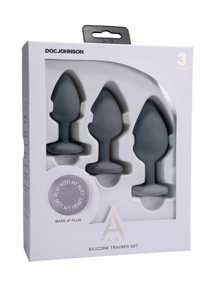 A-Play 3 Piece Anal Trainer Set Anal Toys Doc Johnson Grey