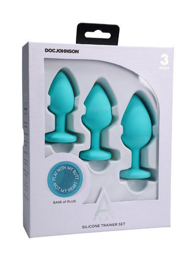 A-Play 3 Piece Anal Trainer Set Anal Toys Doc Johnson Teal