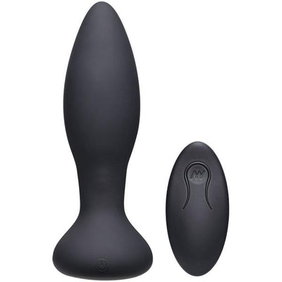A-Play Thrust Silicone Remote Butt Plug Anal Toys Doc Johnson Black Experienced