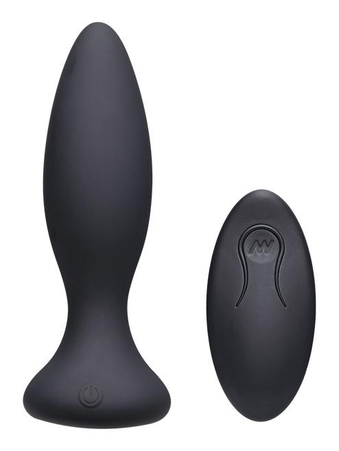 A-Play Vibe Rechargeable Remote Anal Plug Anal Toys Doc Johnson Beginner Black