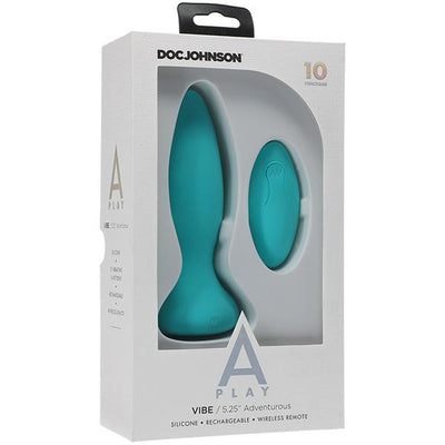 A-Play Vibe Rechargeable Remote Anal Plug Anal Toys Doc Johnson Adventurous Teal