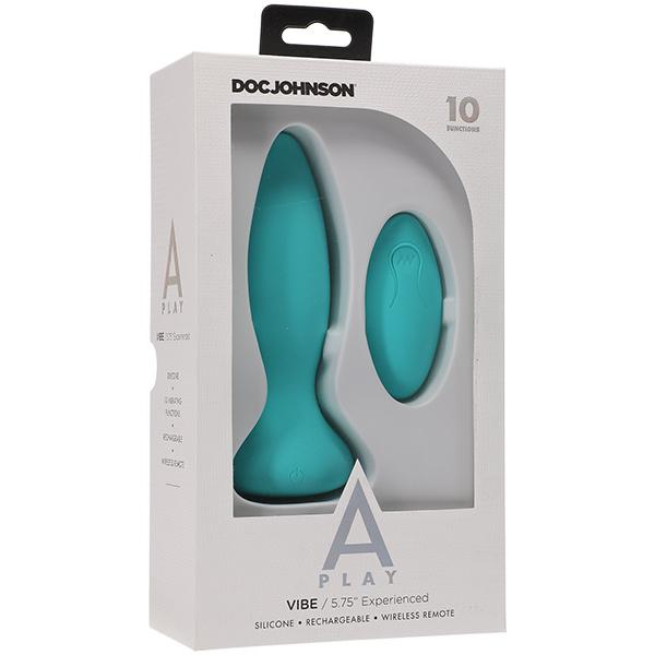 A-Play Vibe Rechargeable Remote Anal Plug Anal Toys Doc Johnson Experienced Teal