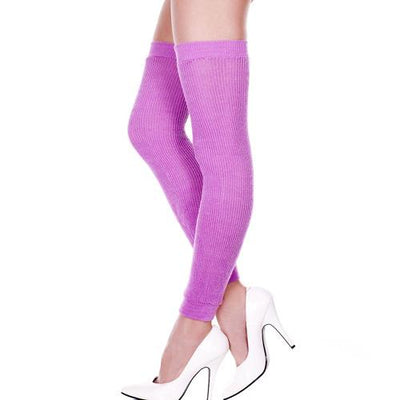 Footless Acrylic Thigh High Leg Warmers Lingerie Music Legs One Size Lavender