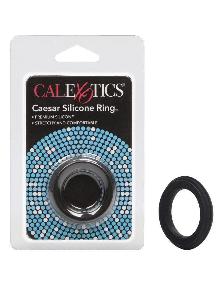 Adonis Caesar Silicone Erection Ring More Toys California Exotics Novelties Black