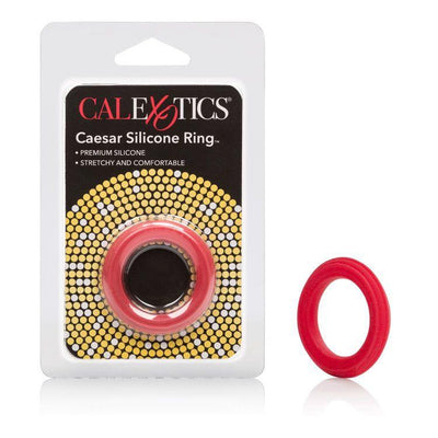 Adonis Caesar Silicone Erection Ring More Toys California Exotics Novelties Red