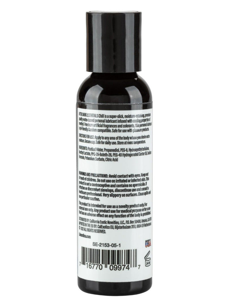 Chill Water Based Personal Lubricant Lubes and Massage CalExotics 2 oz. 