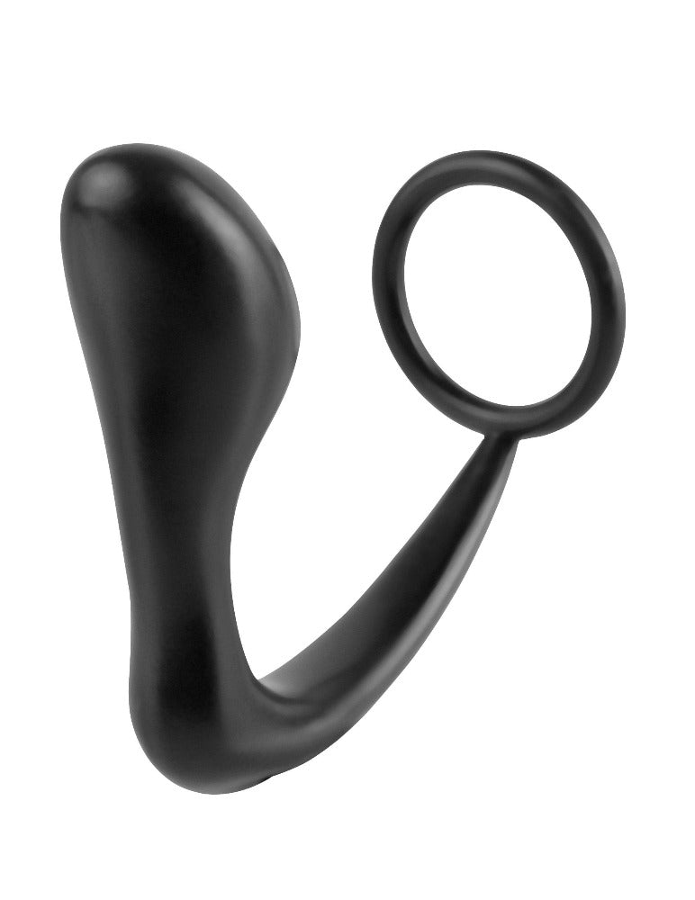 Anal Fantasy Ass-Gasm Cock Ring & Plug Anal Toys Pipedream Products Black Advanced