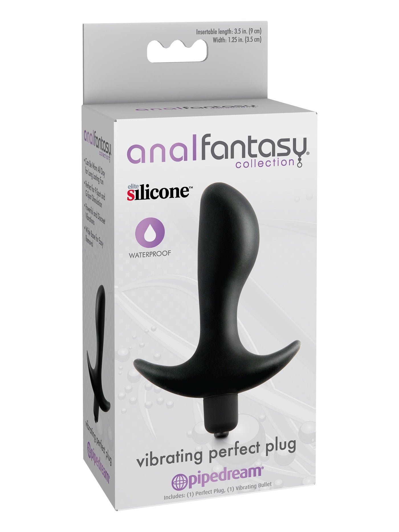 Anal Fantasy Vibrating Perfect Anal Plug Anal Toys Pipedream Products Black