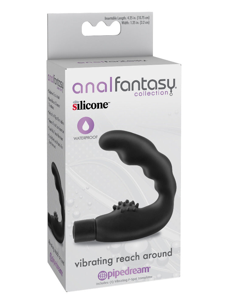 Anal Fantasy Vibrating Reach Around Probe Anal Toys Pipedream Products Black
