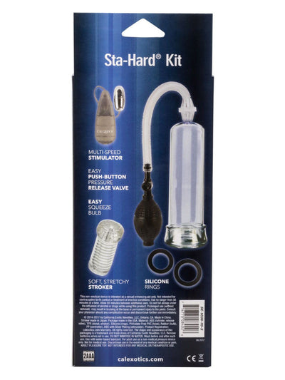 Apollo Sta-Hard Penis Pump & Erection Kit More Toys CalExotics Clear/Black