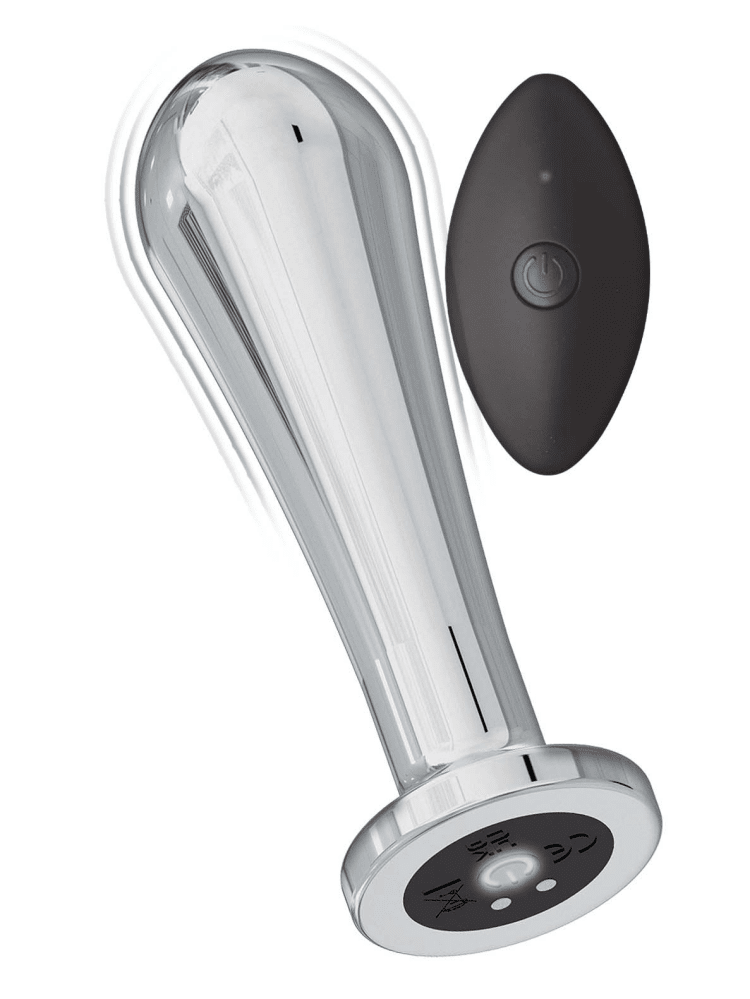 Ass-sation Remote Vibrating Metal Anal Bulb Anal Toys NassToys Silver