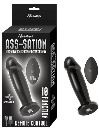 Ass-Sation Ecstasy Remote Metal Anal Probe Anal Toys NassToys Black