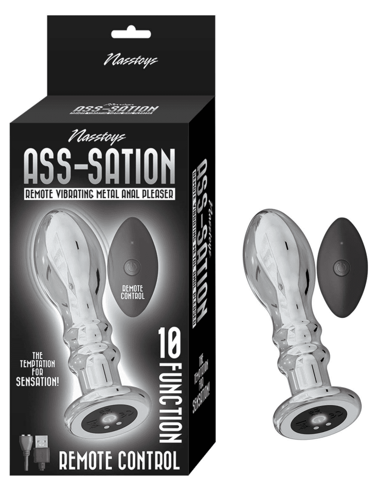 Ass-sation Remote Vibrating Metal Anal Plug Ass-sation Remote Vibrating Metal Anal Plug