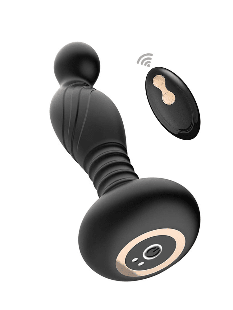 Ass-sation Remote Vibrating P-Spot Probe Anal Toys NassToys Black
