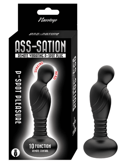 Ass-sation Remote Vibrating P-Spot Probe Anal Toys NassToys Black