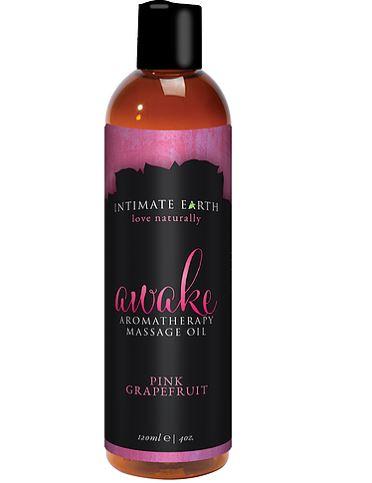 Awake All-Natural Aromatherapy Massage Oil Lubes and Massage Intimate Earth 4 fl. oz.