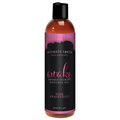 Awake All-Natural Aromatherapy Massage Oil Lubes and Massage Intimate Earth 4 fl. oz.