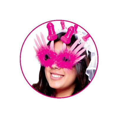 Bachelorette Party Favor Masquerade Glasses Novelties and Games Pipedream Products Pink