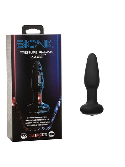 Bionic Rechargeable Pressure Rimming Probe Anal Toys CalExotics Black