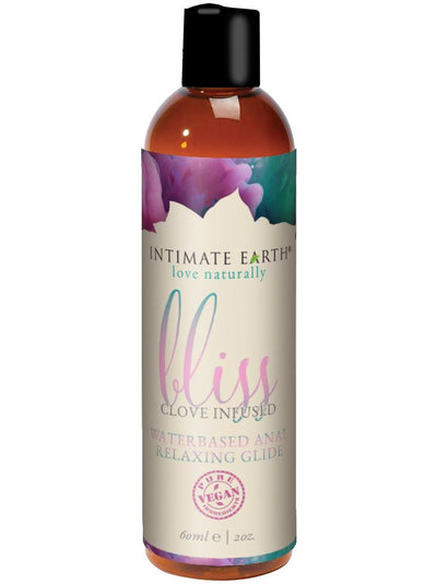 Bliss Water-Based Anal Relaxing Glide Lubes and Massage Intimate Earth 2 oz