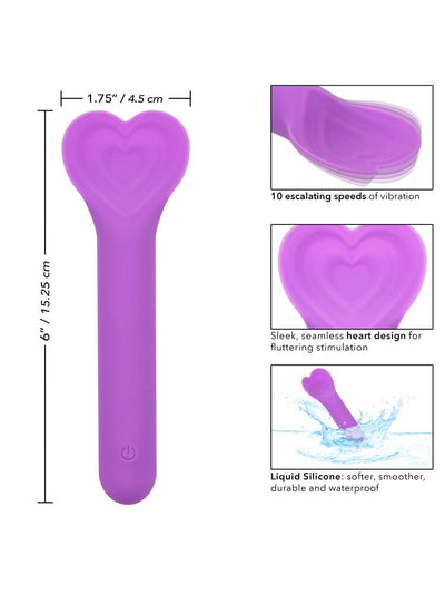 Bliss Liquid Silicone Lover Heart Vibrator Vibrators CalExotics Purple