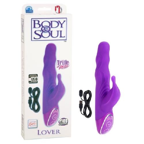 Body & Soul Lover Rabbit Vibrator Vibrators California Exotic Novelties Purple