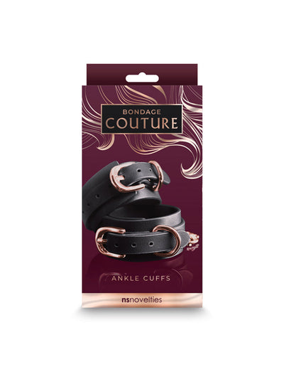 Bondage Couture Ankle Cuffs Bondage & Fetish NS Novelties Black