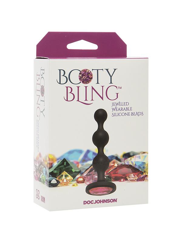 Booty Bling Jeweled Silicone Anal Probe Anal Toys Doc Johnson Pink