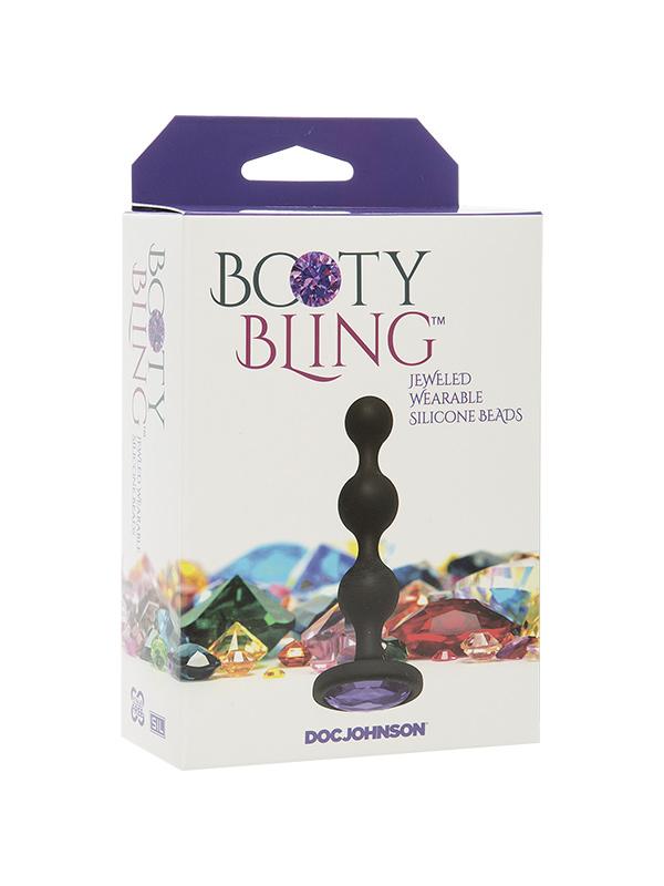 Booty Bling Jeweled Silicone Anal Probe Anal Toys Doc Johnson Purple