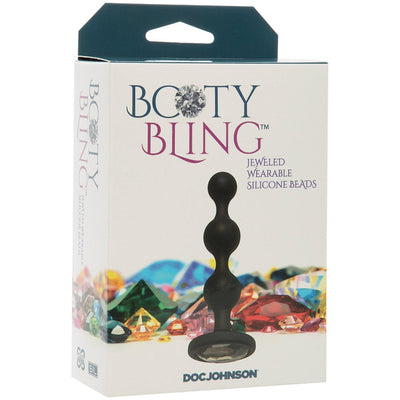 Booty Bling Jeweled Silicone Anal Probe Anal Toys Doc Johnson Silver