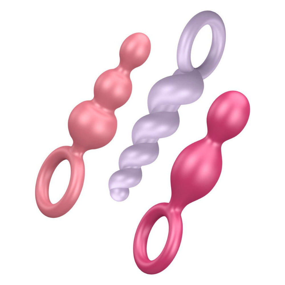 Booty Call Silicone Anal Plug Set Anal Toys Satisfyer Mixed Colors