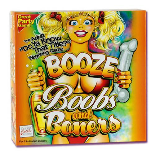 Booze, Boobs and Boners Adult Party Game Novelties and Games CalExotics 