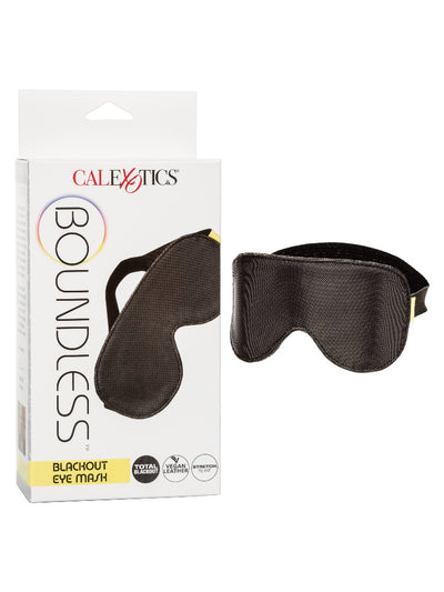 Boundless Adjustable Black Out Eye Mask Bondage & Fetish CalExotics Black