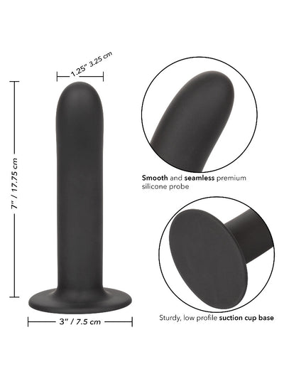 Boundless Smooth Silicone Anal Probe Anal Toys CalExotics Black Large 