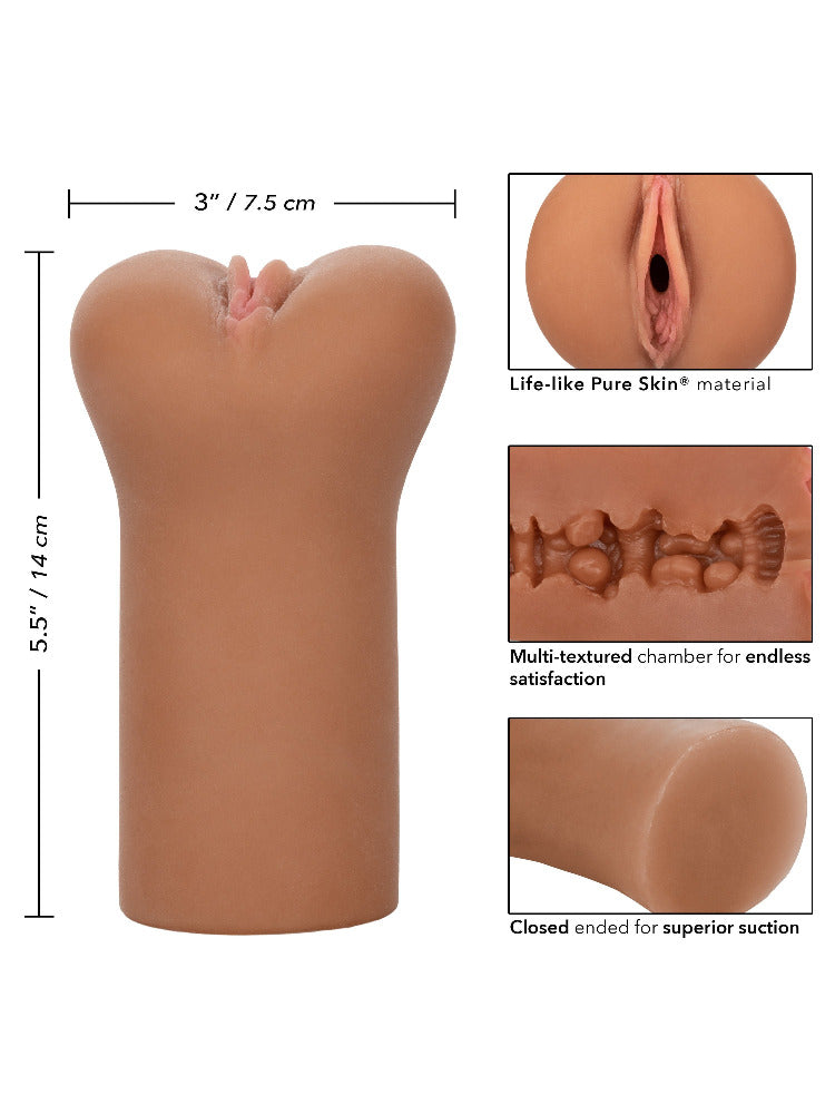 Boundless PureSkin Realistic Vulva Stroker Masturbators CalExotics Dark