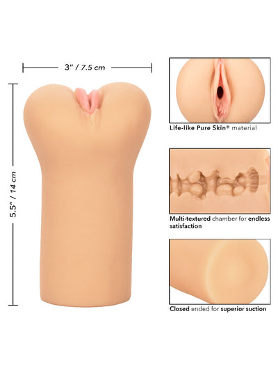 Boundless PureSkin Realistic Vulva Stroker Masturbators CalExotics Light