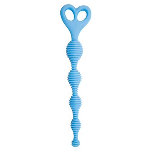 Bum Buddies Silicone Stripes Anal Beads Anal Toys TopCo Sales Blue