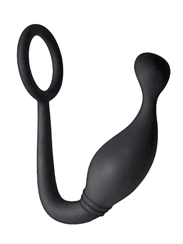 Butts Up P-Spot Pleasure Cock Ring & Plug Anal Toys NassToys Black