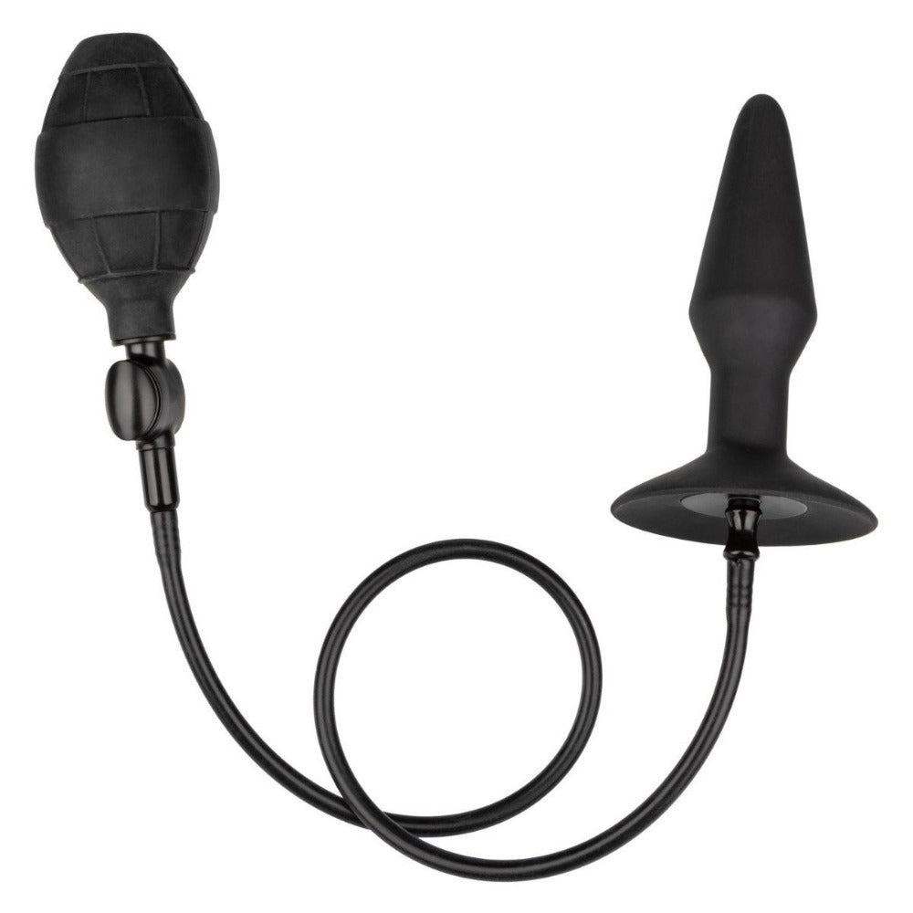 Silicone Inflatable Anal Plug Anal Toys CalExotics Black Medium