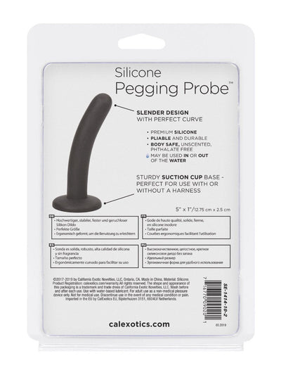 Pegging Probe Premium Silicone Dildo Dildos CalExotics Black