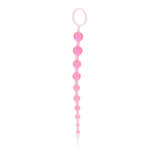 X-10 Graduated Jelly Anal Beads Anal Toys California Exotic Novelties Pink